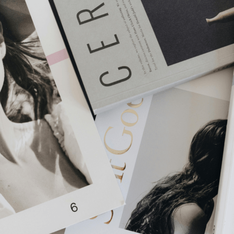 Magazine flatlay to showcase wedding submissions
